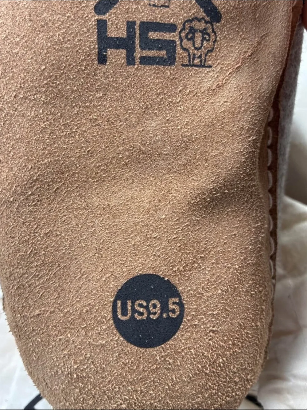 Houssimple wooI indoor Slippers Natural Organic Wool, Genuine Leather Sole